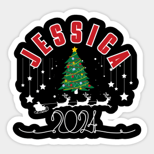 Jessica Christmas Cute 2023 Family Women's Christmas Jessica Holiday Sticker